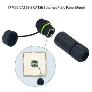 YXY-conector Ethernet LAN RJ45 de 8 pines, conector impermeable <span class=keywords><strong>M23</strong></span>, montaje en Panel, CAT5E, RJ45, con funda de protección contra el polvo, IP68, para exteriores - Product Image 4