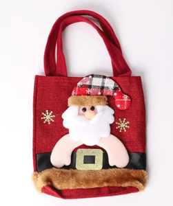 Bolsa de Almacenamiento Navideña con Asa, Diseño Personalizado con Logotipo, Dibujos Animados de Santa Claus, Osito de Peluche, Muñeco de Nieve, Reno Rudolph, para Guardar Dulces - Product Image 3