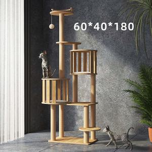 Árbol para Gatos Multicapa Ecológico y Moderno de una Pieza, Poste Rascador con Forma de Pilar, Nido y Funciones para Afilar Uñas, para las Cuatro Estaciones - Product Image 6