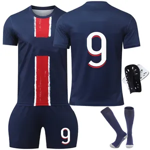 Fiyat azaltma promosyon 24-25 futbol spor yetişkin erkek kısa kollu yüceltilmiş yeni eğitim elbiseleri