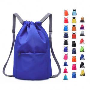 Sac à dos de sport en polyester écologique avec cordon de serrage, logo personnalisé, sacs de sport à cordon de serrage pour la promotion - Product Image 1