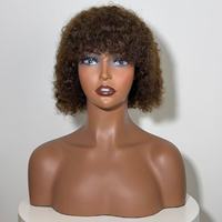 Perruque Afro en Cheveux Humains Brésiliens, Petites Boucles Volumineuses, Prête à Porter, Fabriquée à la Machine, Densité 150%, Usage Quotidien