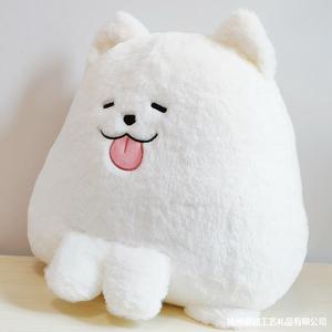 Peluche Mignonne Chien Samoyède Blanc Corpulent en Peluche Courte avec Rembourrage en Coton PP, Coussin Jouet pour Bébés 0-24 Mois (31cm-50cm) - Product Image 3