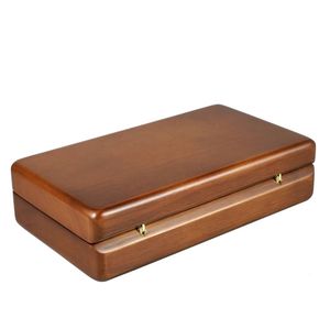Caja de Joyería Rectangular de Madera de Nogal y Terciopelo, Hecha a Mano, de Lujo, DSJ-1072, con Cierre, Diseño Portátil, Logotipo de Alta Calidad - Product Image 4