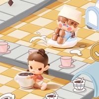 100% Original PPMT 21 sacs/ensemble pop Beans Coffee Factory Series Blind Box PVC 1/12 Scale labubu Mini Figurines Jouets Décoratifs