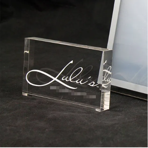 Bloc <span class=keywords><strong>photo</strong></span> <span class=keywords><strong>en</strong></span> acrylique personnalisé toutes tailles avec logo, support de signalisation <span class=keywords><strong>en</strong></span> acrylique transparent épais, décoration de bureau, cadeau promotionnel d'entreprise - Product Image 3