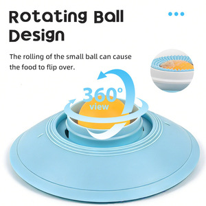 Jouet interactif pour lécher pour chiens et chats 360 °   Balle distributrice de nourriture rotative à ventouse puissante, jouet anti-anxiété et de recherche de nourriture - Product Image 3