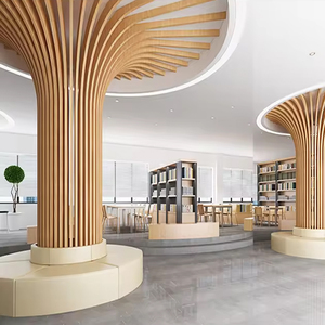 Hochwertige Maßanfertigung Dekorative Aluminium-Holzmaserung-Decke für Einkaufszentren, Büros und Lobbys - Product Image 5