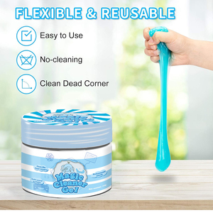 Huyo Car Cleaning Gel Soft Glue Round Air Outlet <b>Vacuum</b> Multi-function Keyboard Cleaning Dust Dirt Cleaner - Product Image 5