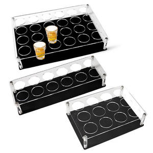 Support de rangement pour verres à <span class=keywords><strong>whisky</strong></span> et tequila, 6 trous, en acrylique transparent, résistant à l'eau, pour <span class=keywords><strong>plateau</strong></span> de dégustation - Product Image 6