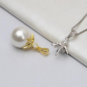 Accesorio de Plata S925 para DIY, Colgante Femenino con 10-11 Perlas, Cadena Vacía para Joyería, Diadema, Sombrero, Collar, Cubre Imperfecciones - Product Image 2