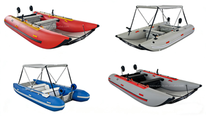 Catamaran gonflable à <span class=keywords><strong>prix</strong></span> direct usine, 330-430 cm, avec plancher pneumatique, pliable, mini bateau pour la pêche et la plongée - Product Image 6