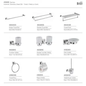 High quality Stainless Steel 304 Bathroom Accessories Set