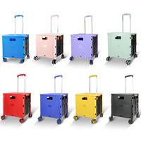Carritos de compras plegables para asiento de supermercado, carritos de compras plegables a mano con asa y ruedas, carrito de manejo de tablero