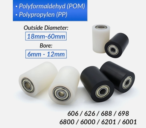 Ruota In Plastica PP/POM Con Cuscinetti Per Cinghia Piatta – 6-10mm – Guida CNC