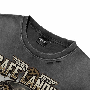 Camisetas de Hombre de Manga Corta con Efecto Desgastado, 100% Algodón Tejido, Talla Grande, Transpirables, de Alta Calidad, con Estampado Personalizado en el Panel Frontal - Product Image 3