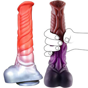 Огромный толстый анальный фаллоимитатор с узлом, фантазийный, в форме лошади/чужого/животного, с присоской, большой, мягкий, силиконовый, водонепроницаемый, для взрослых, для женщин - Product Image 1