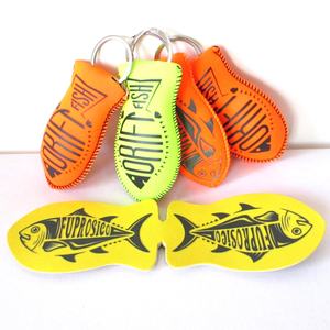 安全な5〜6キーカスタマイズ可能なシルクスクリーン印刷キーリング用防水ネオプレンフローティングキーホルダー - Product Image 2