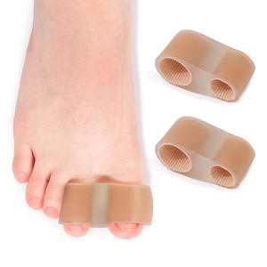 Dubbele teenscheider Duim Valgus Grote voetbeenoverlapping Heren Dames Gel Diplopore Orthese met dubbel gat Alle seizoenen - Product Image 1