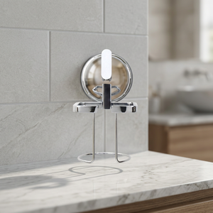 Support élégant pour sèche-cheveux en laiton, ventouse amovible en acier inoxydable 304, capacité 10 kg, écologique, certifié ISO 9001, pour salle de bain - Product Image 3