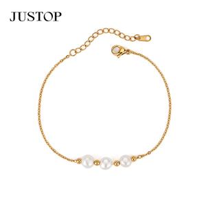 Ensemble de bijoux tendance en acier inoxydable et perles naturelles sur mesure en gros avec boucles d'oreilles, bracelet et collier certifié BSCI fabriqué en Chine - Product Image 6