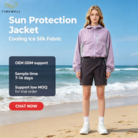 Veste de randonnée respirante pour femme UPF50, à séchage rapide, légère, avec fermeture éclair bidirectionnelle, pour la randonnée et le camping en plein air, OEM