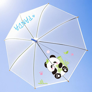 Petit parapluie pour enfants semi-automatique de dessin animé frais poignée <span class=keywords><strong>en</strong></span> plastique 90cm diamètre ouvert 8k côtes Polyester matériel extérieur - Product Image 6