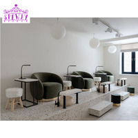 Machine de pédicure 3 places de salon à bon prix avec chaise bureau à ongles et ensemble de chaises de pédicure en gros
