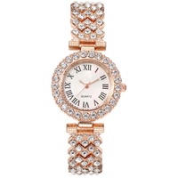Montre de luxe pour femme, best-seller transfrontalier, avec boîtier à quartz incrusté, date automatique, collier cœur, bracelet et boucles d'oreilles, bijoux