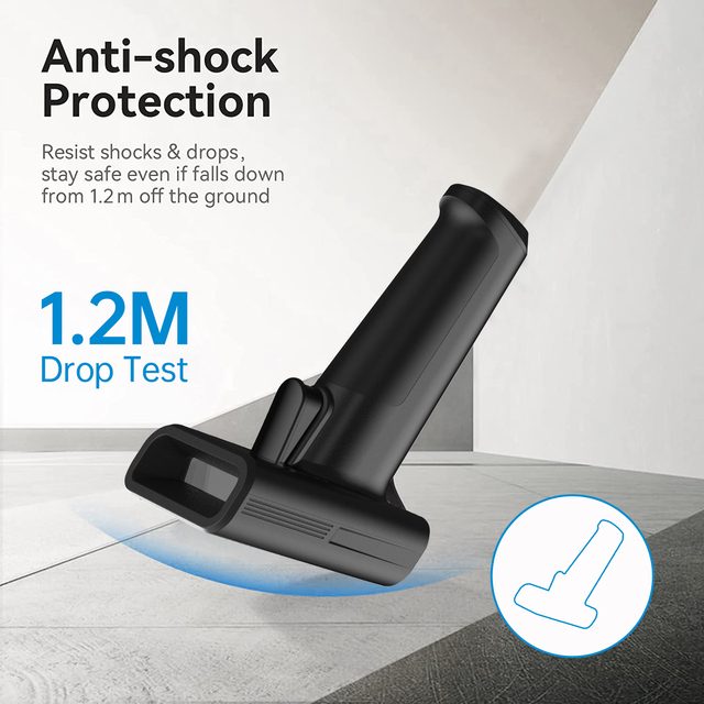 WCMI 1D 2D QR Code Scanners CMOS Laser 2.4G Wireless USB Handheld Barcode Scanner in Stock for Inventory
