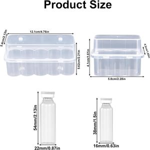 Cajas de Almacenamiento de Plástico PP Transparente, Ligeras, Plegables, Ecológicas y Minimalistas para Frascos de 3ml/5ml/7ml/10ml/20ml - Product Image 2