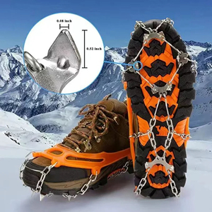 Crampons de neige en acier inoxydable pour chaussures de randonnée et d'alpinisme, chaînes antidérapantes pour la neige et la randonnée - Product Image 1