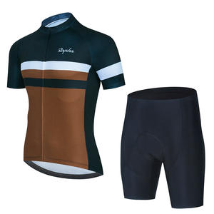Maillot de vélo respirant réfléchissant design pied-de-poule avec short rembourré 3D - Product Image 3