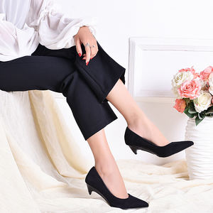 Vente en gros 2025 – Escarpins pliables pour femmes en cuir véritable, talons polyvalents fins, chaussures de mariée à bout pointu et talon haut - Product Image 6