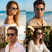 Fabricant de lunettes de soleil de haute qualité avec monture en acétate pour femmes et hommes, lunettes de soleil rectangulaires de haute qualité, UV400, logo personnalisé