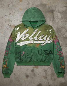 เสื้อฮู้ดสำหรับผู้ชายผ้าฝ้าย GSM 280กราฟิกซักได้กำหนดเองพิมพ์ลาย Dtg - Product Image 2