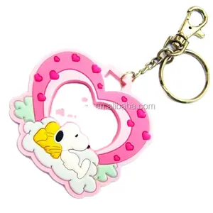 Custom shape soft pvc Photo Frame rubber keychain 3D PVC keyring for promotion