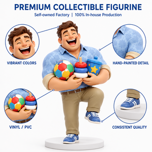 Action Figure Personalizzata Maschile con Pallina Colorata, Giocattolo Artistico in Vinile, OEM ODM, Stile Cinematografico, Statuetta da Collezione in PVC - Product Image 1