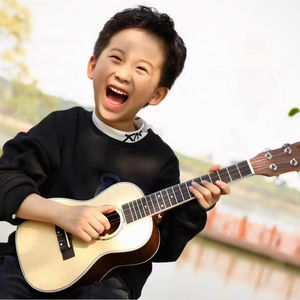 Ukulele de concert 24 pouces et ukulele ténor 26 pouces à prix d'usine, avec table en épicéa massif et dos en palissandre, pour enfant, modèle Caesar US-C40 - Product Image 1