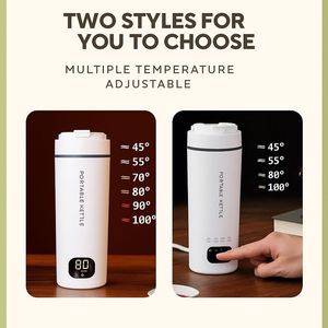 Tasse chauffante électrique sans fil, <span class=keywords><strong>chauffe</strong></span>-bouteille de voyage, <span class=keywords><strong>chauffe</strong></span>-espresso portable USB pour l'extérieur - Product Image 4