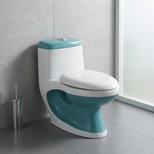 WC monobloc carré en céramique à chasse directe, sanitaires modernes pour salle de bain - Product Image 6