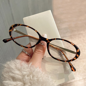 Qianai – monture de lunettes ovales pour femmes, Anti-lumière bleue, protection UV, taille moyenne, lentille en ac, Style rétro - Product Image 1
