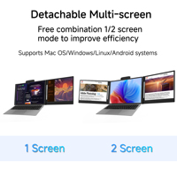 Vente en gros usine – Écran portable double IPS rotatif 14+14 WLED Full HD pour extension d'affichage professionnel, compatible OEM/ODM