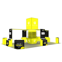 Stand d'exposition modulaire portable en aluminium 20x30 pieds avec boîte lumineuse rétroéclairée personnalisée pour salon professionnel