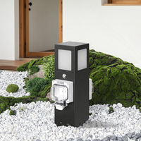 Garantie de 2 ans, prise électrique en acier inoxydable, taille mini, capteur de mouvement PIR, commande intelligente, alimentation verticale, indice de protection IP66