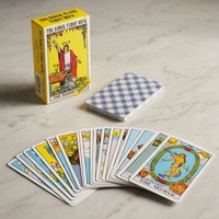 Cartes de tarot en papier écologique imprimées en couleur avec logo personnalisé et coffret cadeau, instructions multilingues pour la divination