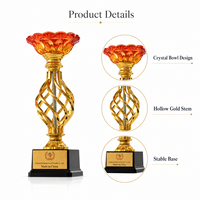 Trophée en cristal pour cadeau d'affaires ou de remise de diplôme, avec gravure laser et sculpture d'ombre, pour collection et récompense