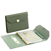 Ensemble de cahiers à feuilles mobiles A5 de haute qualité personnalisable couverture en cuir exquis bloc-notes couverture rigide couture reliure cadeau d'affaires