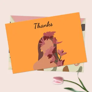 Fall Thank You Cards with Envelopes Baby Shower Thank You Cards Girl