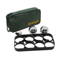 Jeu de boules de pétanque, 8 boules de bocce en métal avec sac de transport, jeu de pelouse extérieur pour la cour, la plage, les jeux en famille